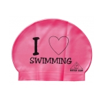 Water Gear Love Swimming Latex Swim Cap