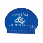 Water Gear Swim Hard or Get Out Latex Swim Cap