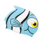 Water Gear Blue Fish Silicone Swim Cap
