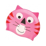 Water Gear Pink Cat Silicone Swim Cap