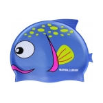 Water Gear Spotted Blue Fish Silicone Swim Cap