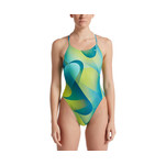 Nike Women's Spectrum Lace Up Tie Back One Piece Swimsuit