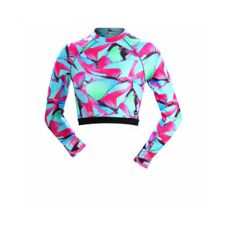 Dolfin Uglies Rash Guard REVIBE FANCY Mock Neck Cropped