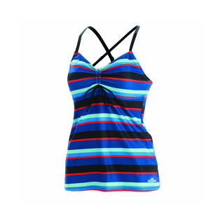 Dolfin Aquashape Blue Multi Stripe Tankini Top