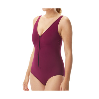 Tyr Solid V-Neck Zip Controlfit Swimsuit