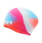 Tyr Tie Dye Long Hair Youth Silicone Swim Cap