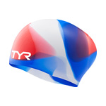 Tyr Tie Dye Long Hair Youth Silicone Swim Cap