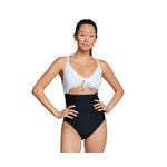 Speedo Nylon/Spandex Tie Front One Piece Female
