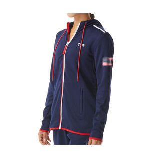TYR Women's Full Zip Hoodie USA Alliance Podium