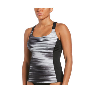 Nike Women's Stripe V-Back Tankini Top