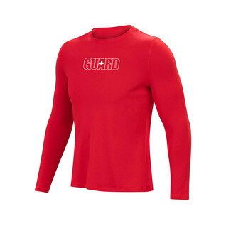 Dolfin Womens Solid Crew Neck Long Sleeve Rash Guard