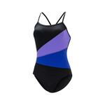 Aquashape Women's Moderate Color Block One Piece Swimsuit