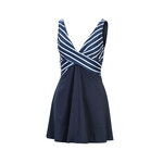 Aquashape Women's Wrap Front Swim Dress Swimsuit