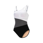 Aquashape Women's Sunset Moderate Asymmetrical One Piece Swimsuit