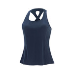 Aquashape Women's Navy Twist Back Tankini Swimsuit Top