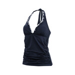 Aquashape Women's Deep V-Neck Halter Tankini Swimsuit Top