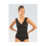 Dolfin Solid Ruffle Surplice Frt Tankini with Front Ruche product image