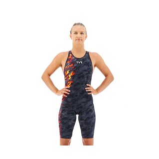 TYR Women's Venzo Closed Back Swimsuit - Camo Fire