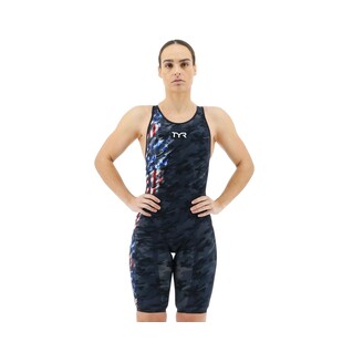 TYR Women's Venzo Closed Back - USA Blackout Camo