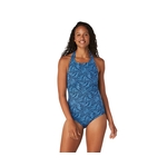Speedo Womens V-neck Shirred Halter Moderate Cut One Piece Swimsuit