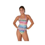 Speedo Women's Standard Swimsuit Piece Endurance The One Printed Team Colors, Pride Animal Fever