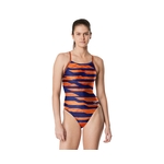Speedo Womens Contort Stripes Crossback Swimsuit
