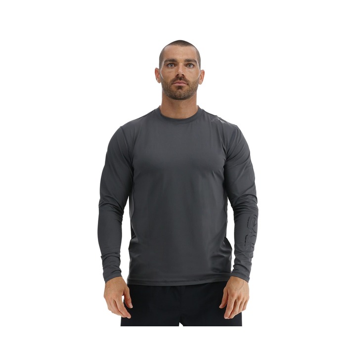 Tyr SunDefense Men's Vented Long Sleeve Crew Shirt - Solid product image