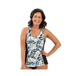 Aquashape Women's Wanderlust Twist Back Tankini Swimsuit Top