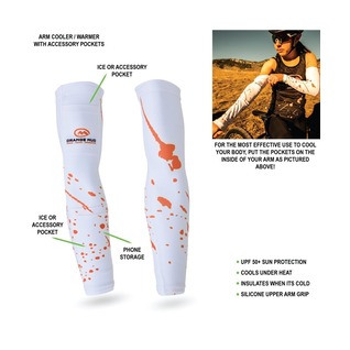 Orange Mud Arm Cooler Sleeve for Run And Ride