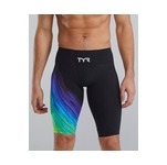 TYR Men's Venzo High Waist Jammer - Lime/Navy Non PFAS