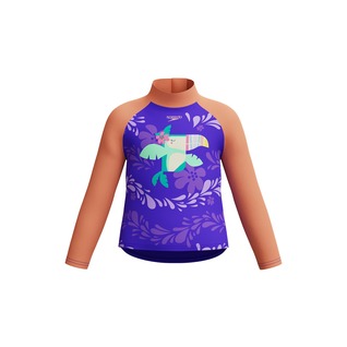 Speedo Girls Digital Long Sleeve Rash Guard Top