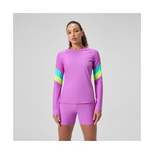 Speedo Women's Colorblock Long Sleeve Rash Guard Swim Top