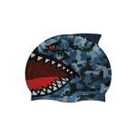 Water Gear Blue Shark Silicone Swim Cap